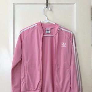 Adidas pink XS zip up jacket